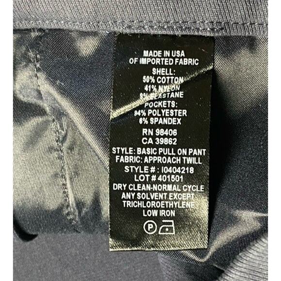 Theory 'Basic Pull On Pant' in Dark Night Approach Twill. Navy, Women's 2. NWT! - Picture 5 of 7